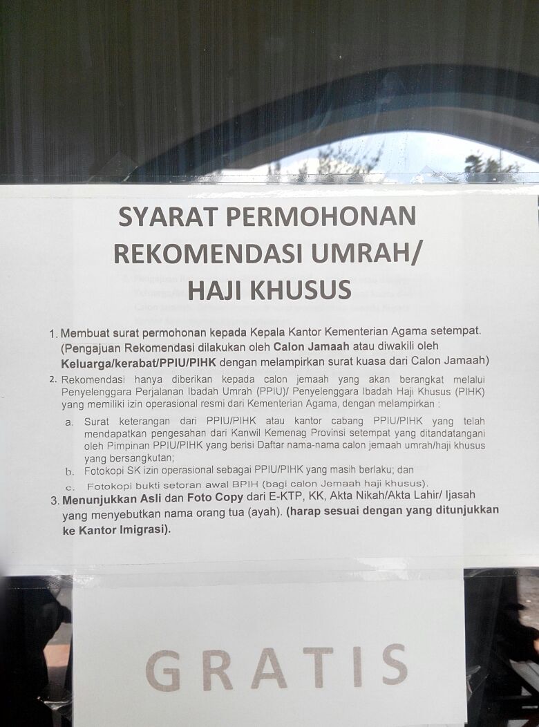 KEMENAG KABUPATEN BLITAR TOLAK PULUHAN BERKAS PENGAJUAN REKOMENDASI PENERBITAN PASPOR IBADAH UMROH