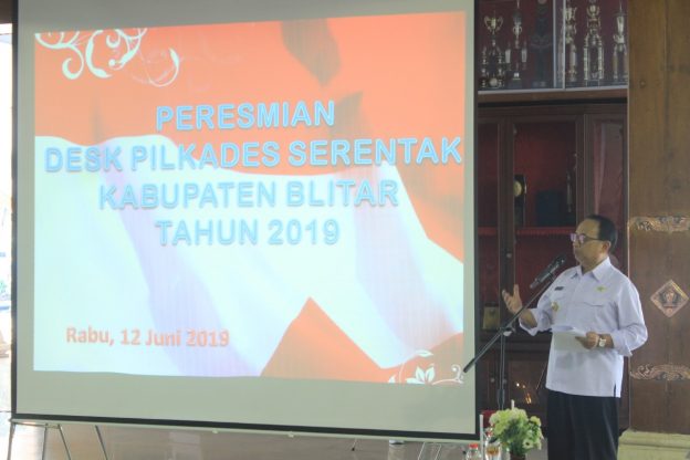 Awali Proses Pilkades 2019, Pemkab Blitar Gelar Peresmian Desk Pilkades