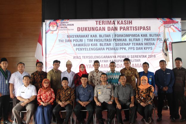 Pemilu 2019 Sukses, KPU Kabupaten Blitar Selenggarakan  Sosialisasi Terima Kasih Telah Memilih