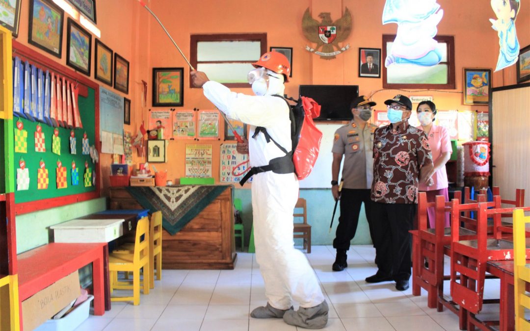 Pemkab Blitar Kembali Gelar Aksi Penyemprotan Disinfektan