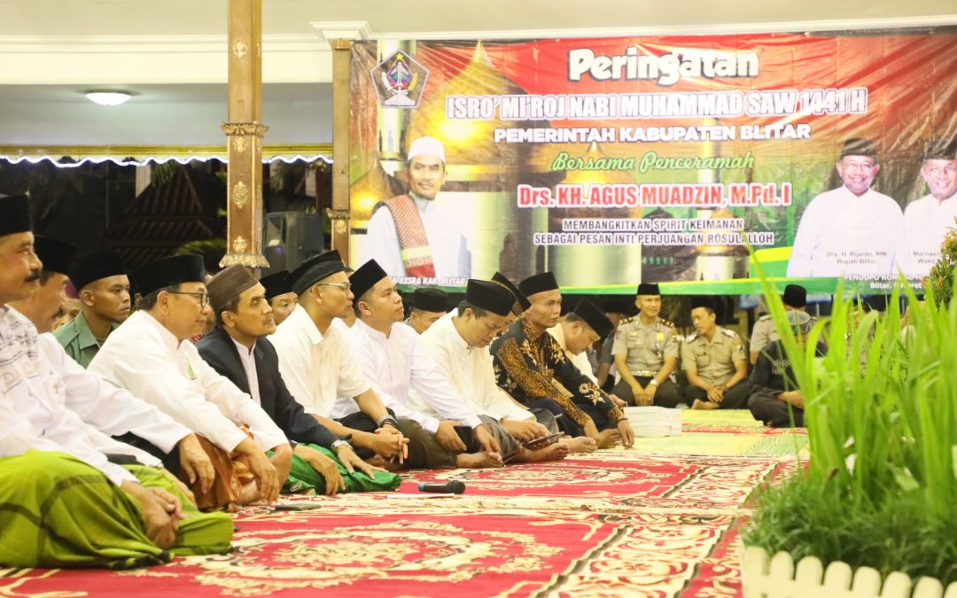 Khidmadnya Momen Peringatan Isro’ Mi’roj di Pendopo Ronggo Hadinegoro Bareng Bupati Blitar
