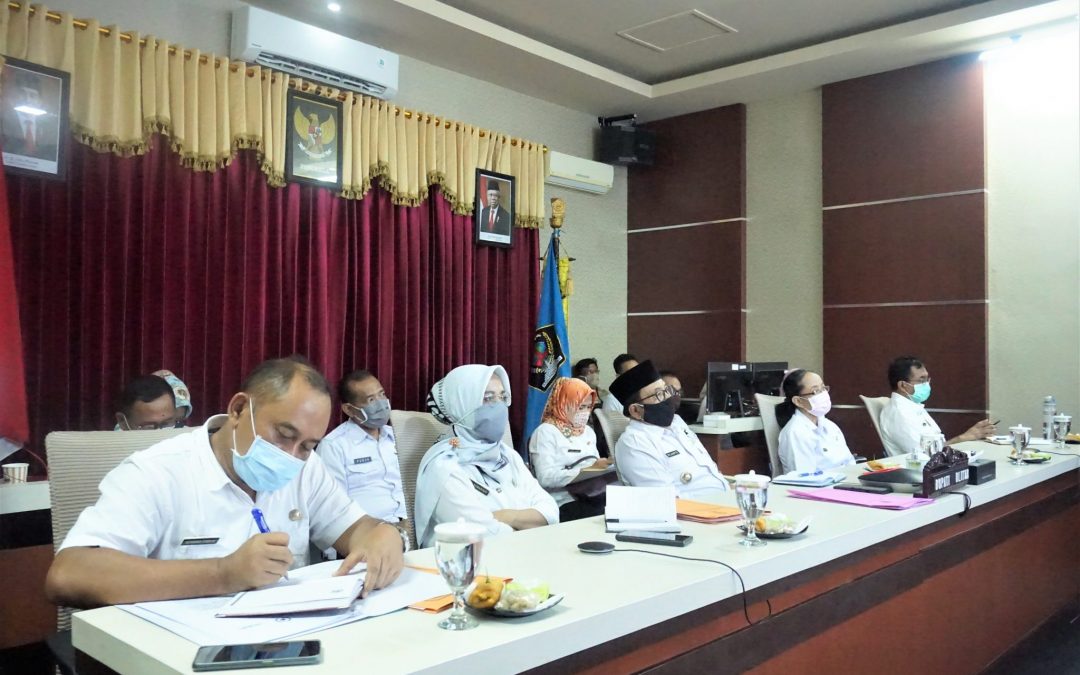 Bupati Rijanto Sikapi Tiga Fokus Penanganan Covid-19 dari Mendagri RI Melalui Video Conference
