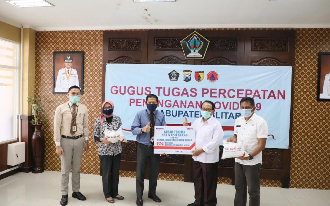 Pemkab Blitar Terima Bantuan dari CSR BNI 46 Cabang Blitar