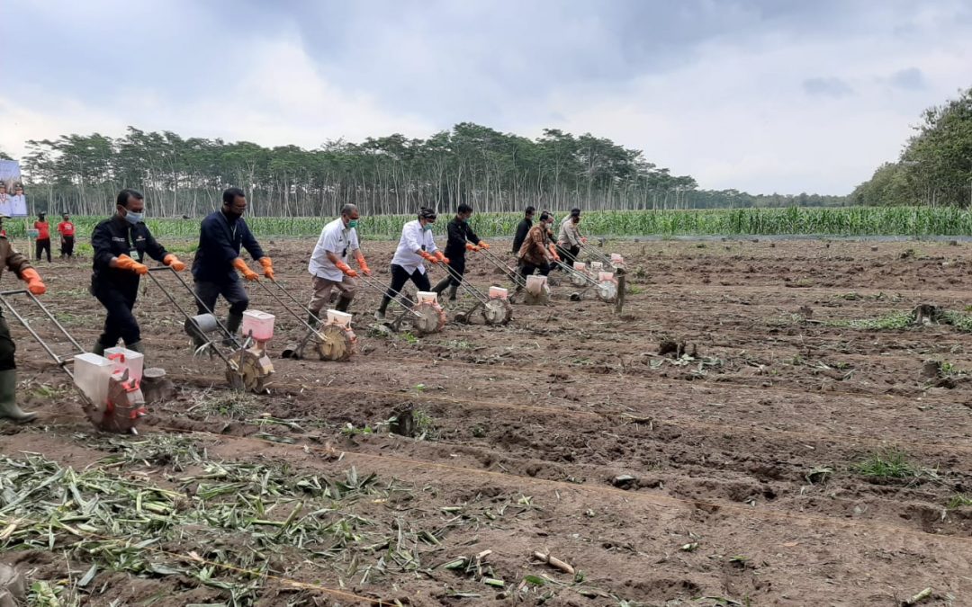 Didampingi Bupati Blitar, Mentan Beri Bantuan ke Petani