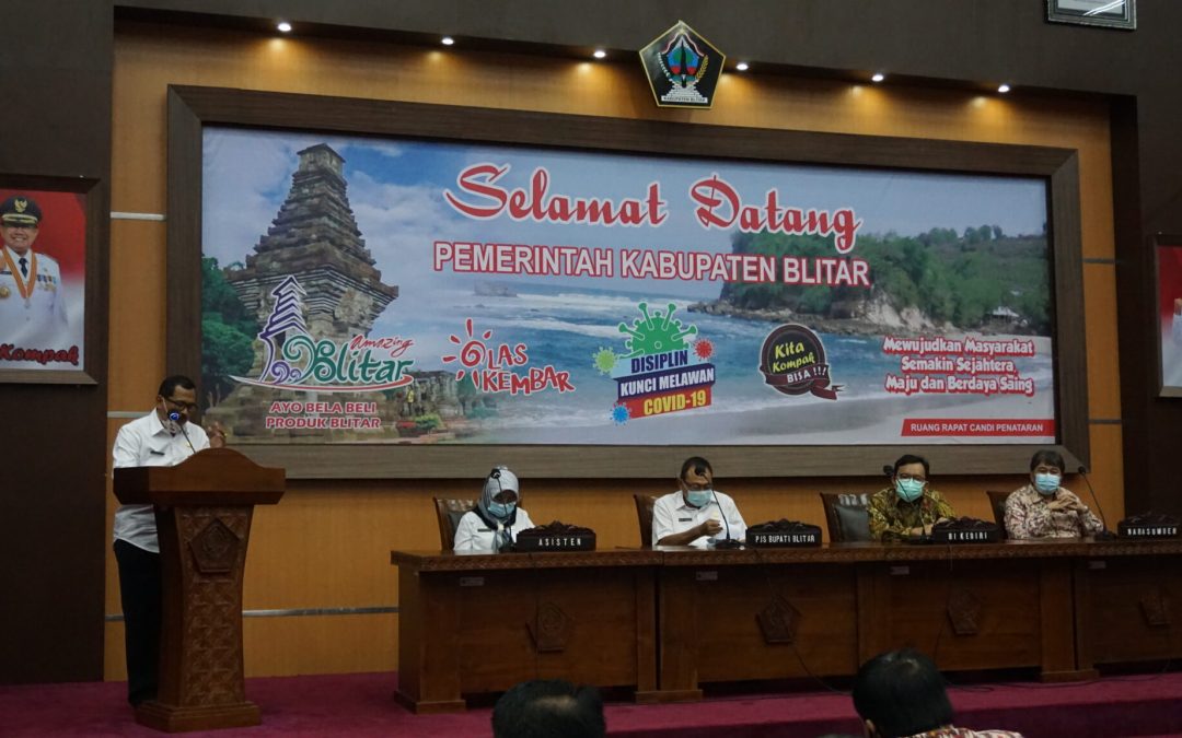 Pemkab Blitar Adakan High Level Meeting TPID “Peluang Ekspor Produk Unggulan Kabupaten Blitar di Tengah Pandemi Covid-19”