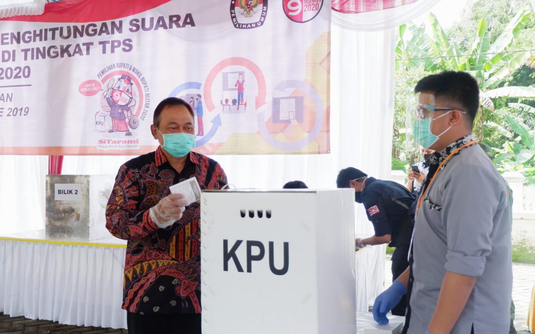 Pjs Bupati Blitar Hadiri Simulasi Pemungutan Suara Pilkada 2020