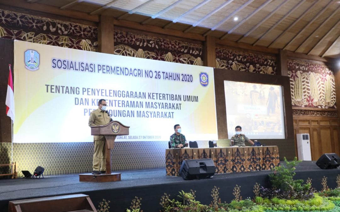 Pjs Bupati Blitar Buka Sosialisasi Permendagri No 26 Tahun 2020