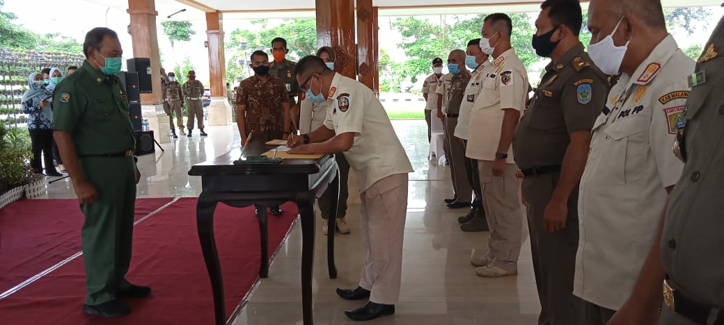 Tingkatkan Tupoksi Kinerja, Satpol PP Kabupaten Blitar Kerjasama dengan Satpol PP Provinsi Jawa Timur