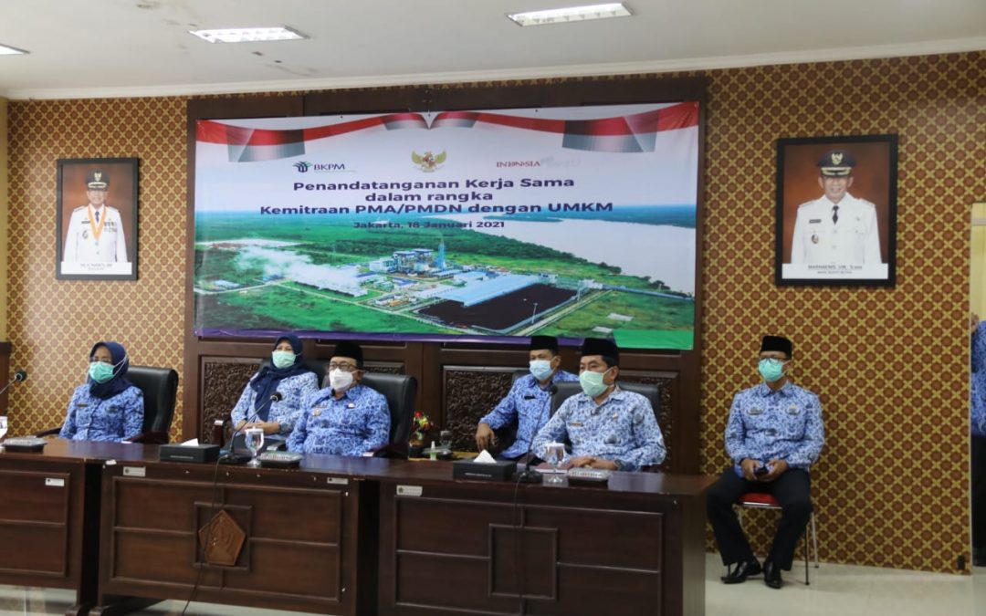 Pemkab Blitar Ikuti Penandatanganan Kerja Sama Dalam Rangka Kemitraan PMA/PMDN dengan UMKM