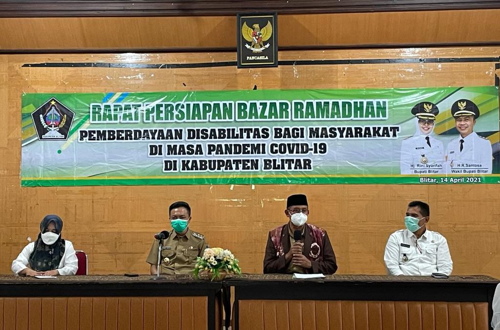Pemkab Blitar Gelar Rapat Persiapan Bazar Ramadhan Dalam Rangka Pemberdayaan Disabilitas Bagi Masyarakat di Masa Pandemi Covid-19