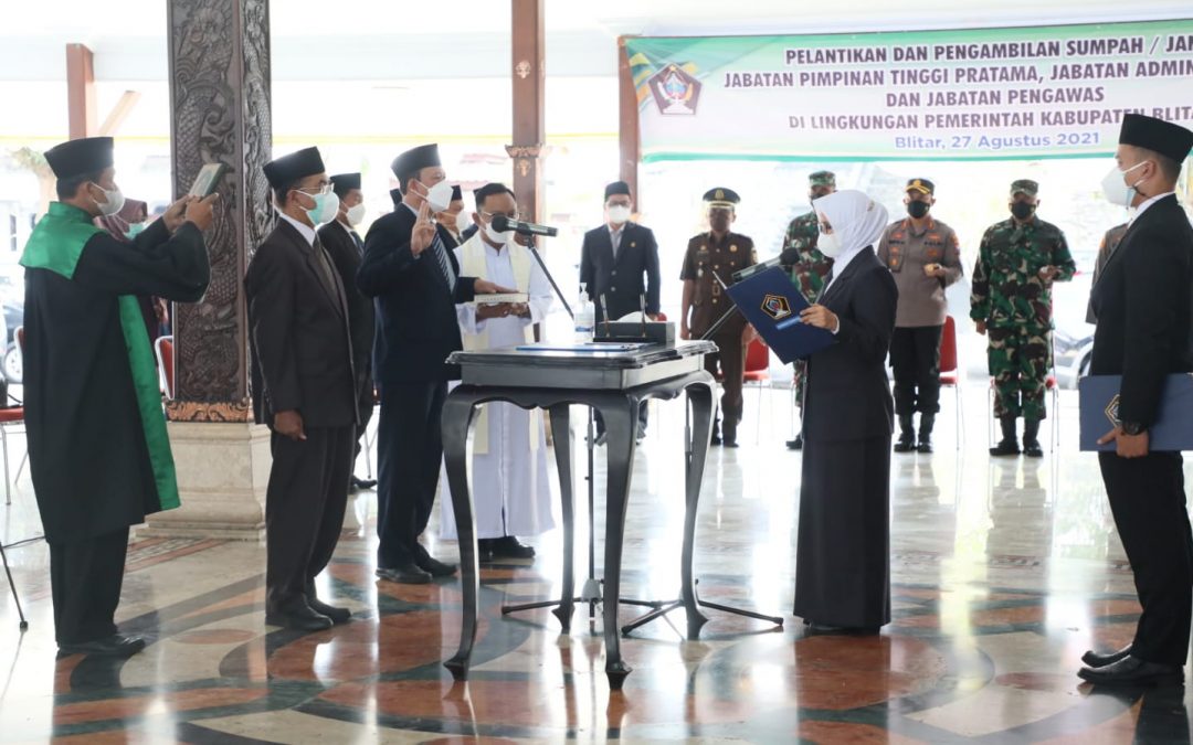 Bupati Blitar Lakukan Mutasi Jabatan Sebanyak 58 Orang di Lingkungan Pemkab Blitar