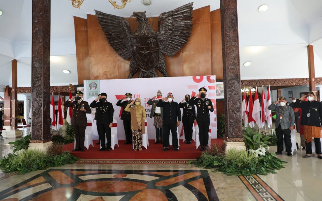 Pemkab Blitar Saksikan Detik-detik Proklamasi dengan Presiden RI Melalui Virtual