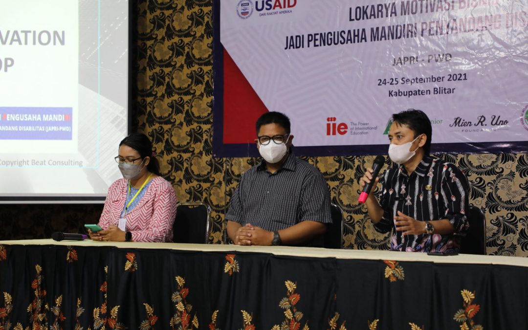 Pemkab Blitar Bersama HWDI Gelar Kegiatan Lokakarya Motivasi Bisnis Bagi Para Disabilitas
