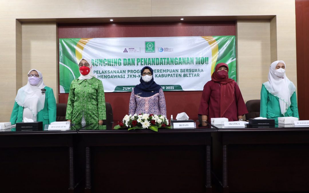 Pemkab Blitar Lakukan Penandatanganan Nota Kesepahaman Pelaksanaan Program Perempuan Bersuara Mengawasi Jaminan Kesehatan Nasional – Kartu Indonesia Sehat (JKN-KIS) dengan Fatayat NU