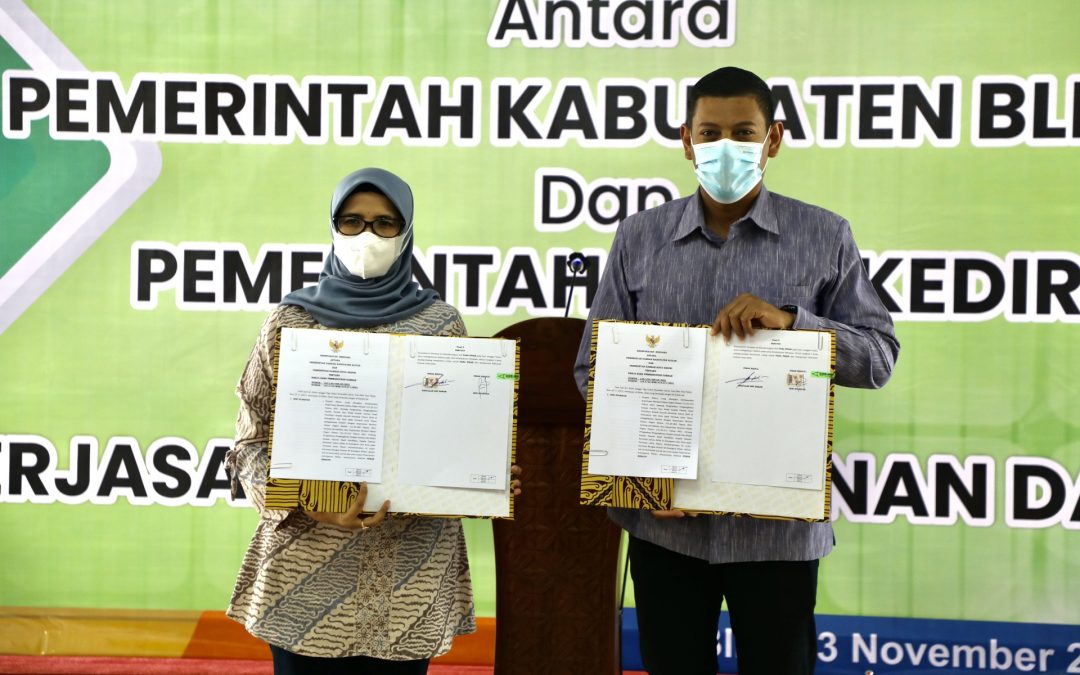 Bupati Blitar Lakukan Penandatangan Kerjasama dengan Pemkot Kediri