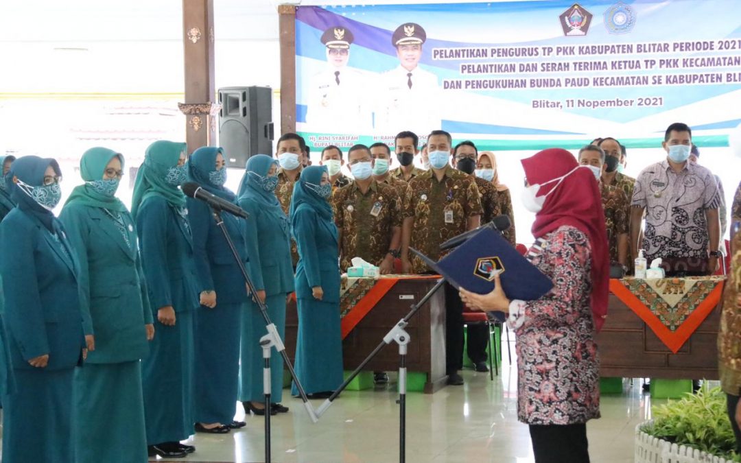 Bupati Blitar Lantik Pengurus TP PKK Kabupaten Blitar Periode 2021-2024