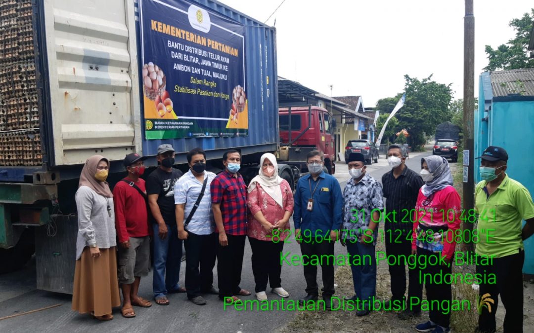 Dibantu BKP Kementerian Pertanian, Pemkab Blitar Kirimkan 20 Ton Telur Ayam ke Kota Ambon dan Kota Tual Maluku