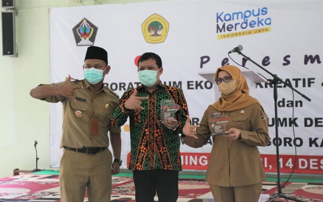 Mak Rini Resmikan Pusat Studi Ekonomi Kreatif dan Pariwisata Sekaligus Tutup Program Matching Fund 2021 di Desa Minggirsari