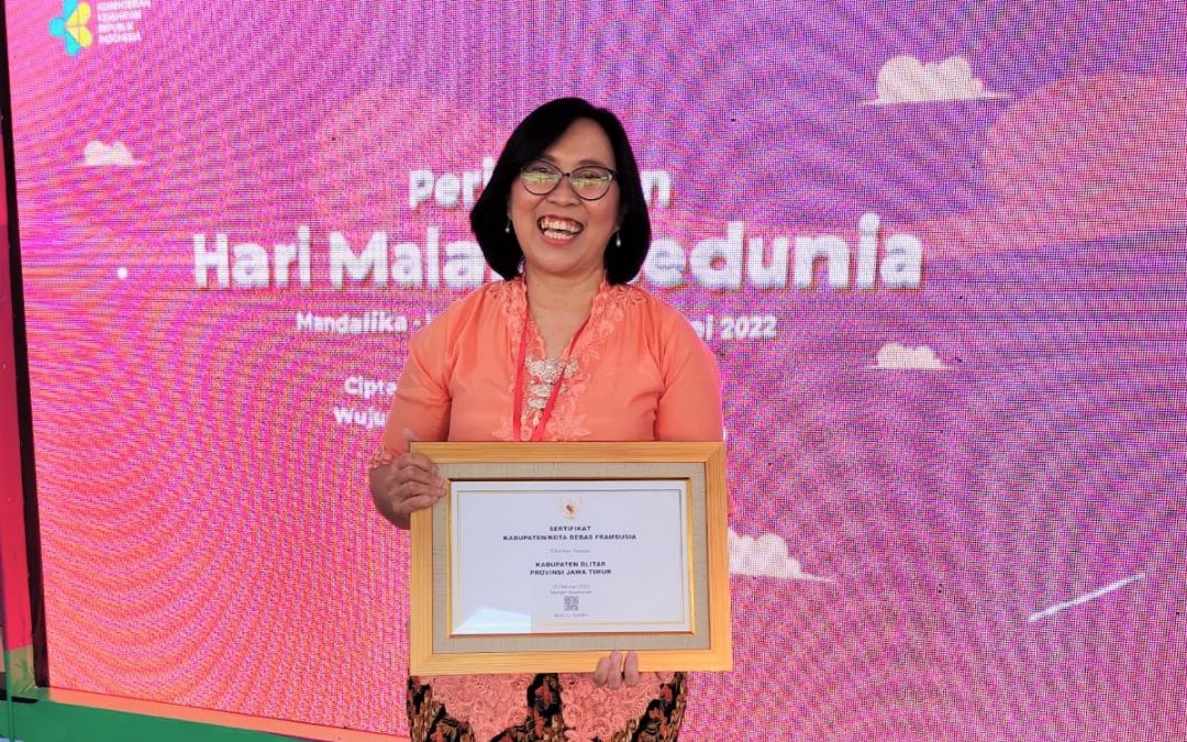 Kabupaten Blitar Terima Anugerah Sertifikat Bebas Frambusia Kemenkes RI