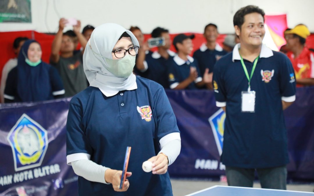 Bupati Blitar Buka Pertandingan Tenis Meja Perang Bintang Perebutan Piala Bupati Blitar Cup 2022 se-Jawa Bali