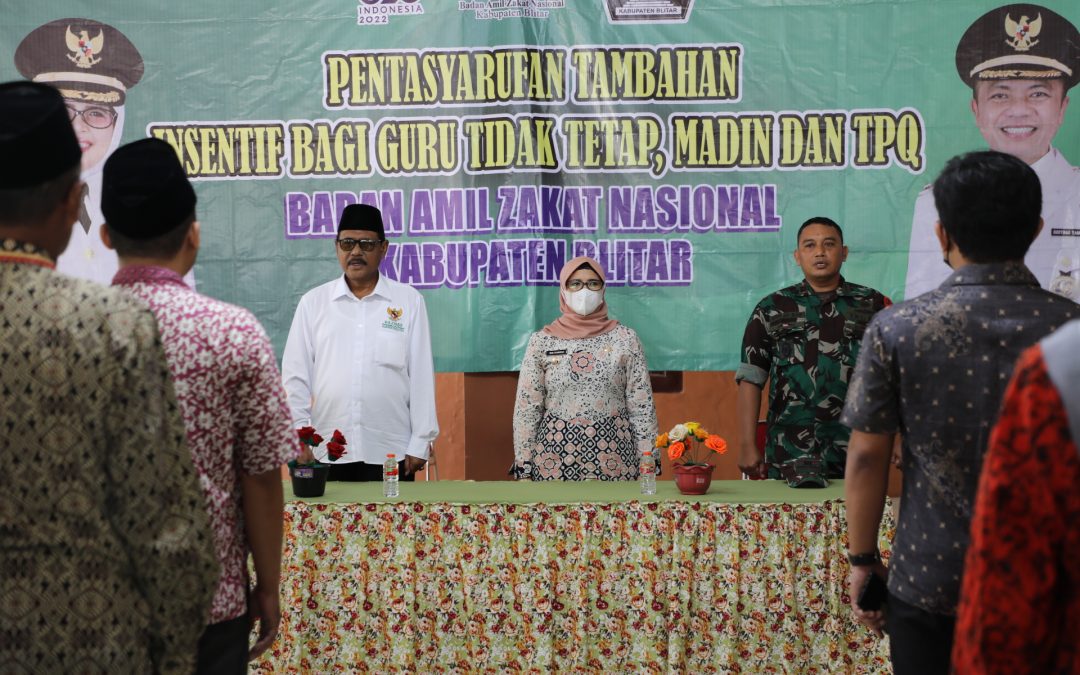Baznas Kabupaten Blitar Salurkan Pentasarufan Tambahan Insentif GTT