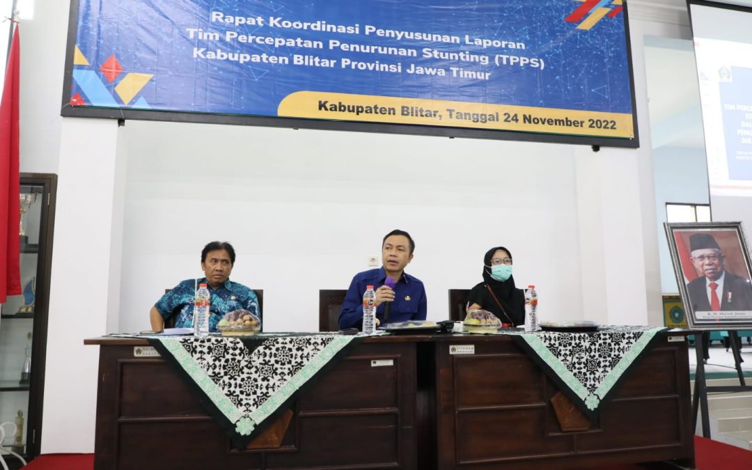 Wabup Blitar Buka Rakor Penyusunan Laporan Tim Percepatan Penurunan Stunting Kabupaten Blitar