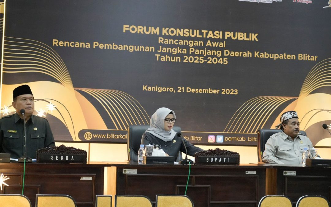 Pemkab Blitar Laksanakan Forum Konsultasi Publik Rancangan Awal RPJPD Kabupaten Blitar Tahun 2025-2045