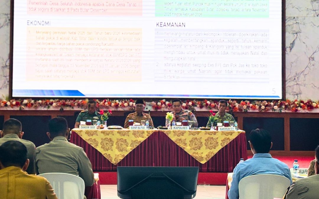 Sinergi Pemkab Blitar dan Forkopimda Persiapkan Natal dan Tahun Baru