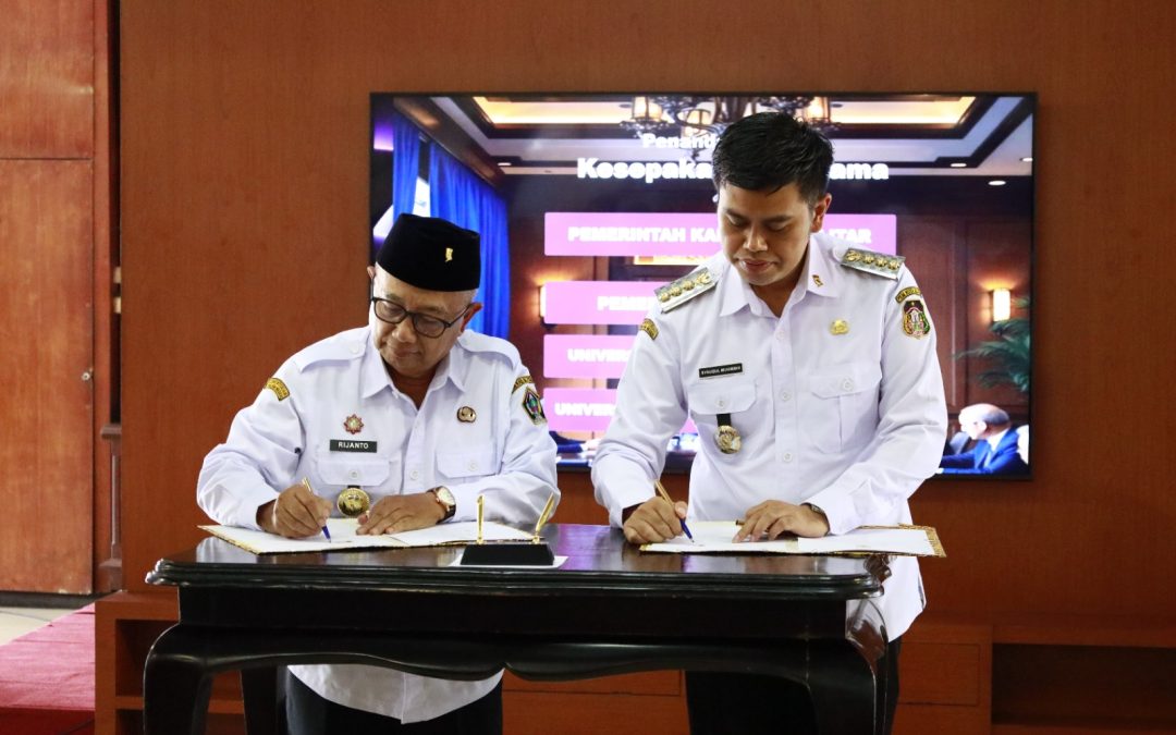 Pemerintah Kabupaten Blitar Bersama Pemerintah Kota Blitar dan Dua Perguruan Tinggi Tandatangani MoU Perkuat Sinergitas Pembangunan Daerah