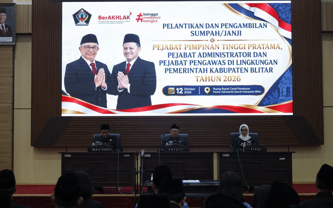 Pemkab Blitar Lakukan Mutasi Jabatan Lantik 120 ASN